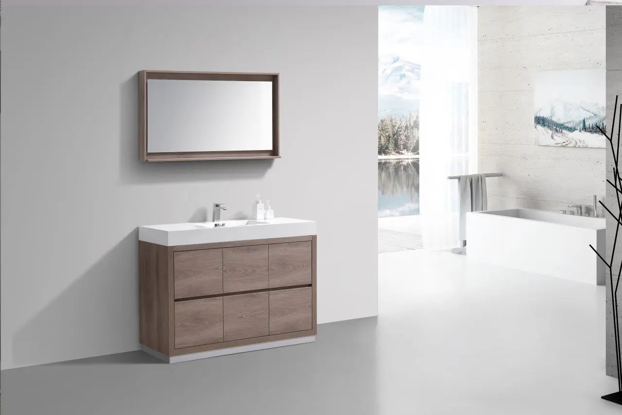 Kube Bath Bliss 48″ Butternut Free Standing Modern Bathroom Vanity - Plumbing Market
