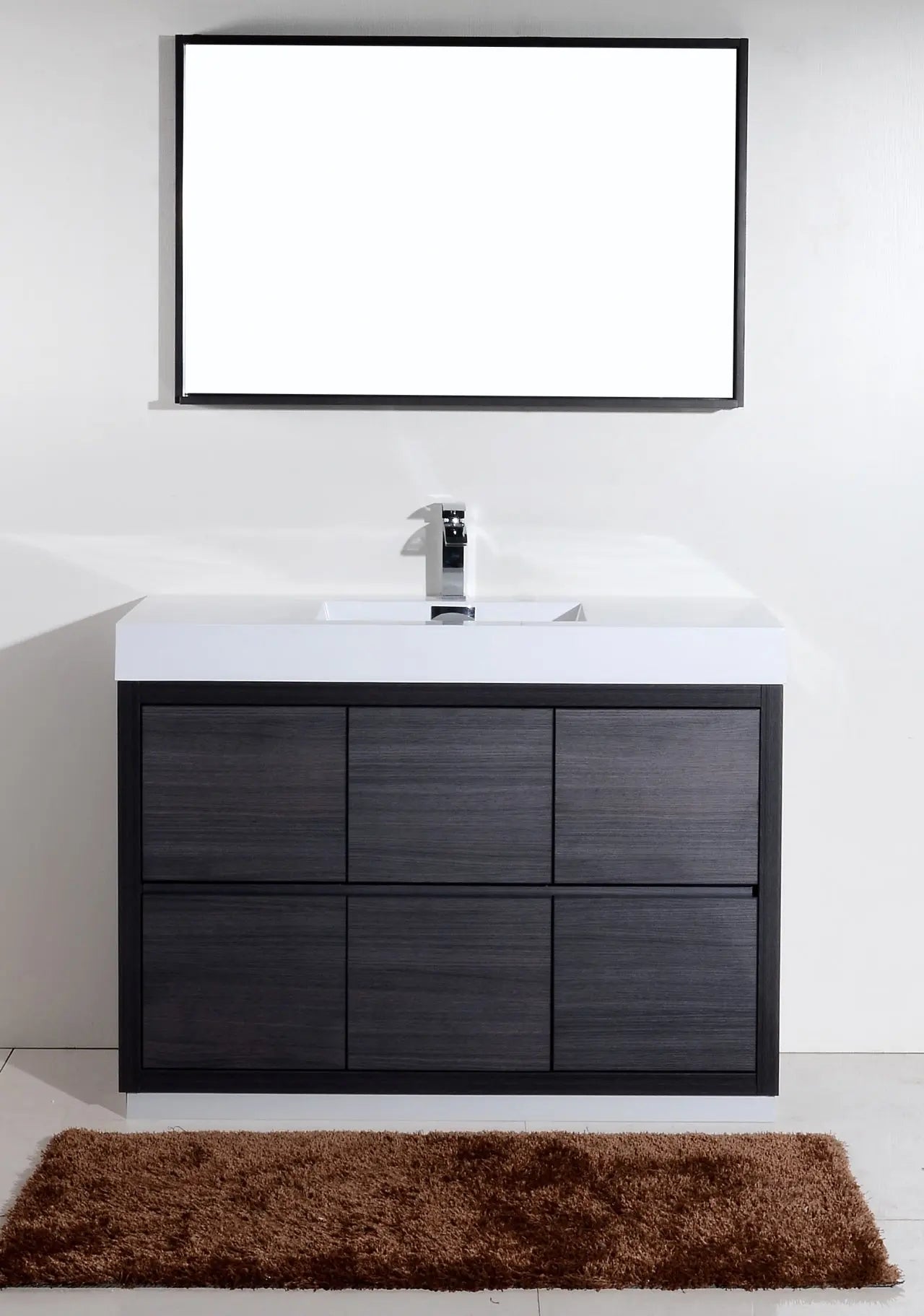 Kube Bath Bliss 48″ Gray Oak Free Standing Modern Bathroom Vanity - Plumbing Market