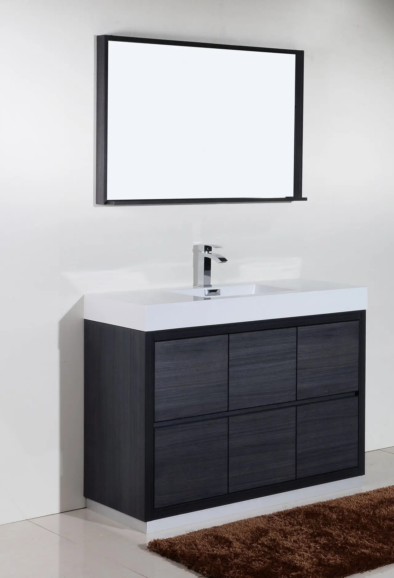 Kube Bath Bliss 48″ Gray Oak Free Standing Modern Bathroom Vanity - Plumbing Market