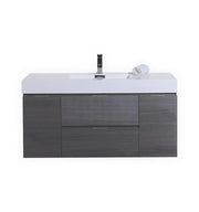 Kube Bath Bliss 48″ Gray Oak Wall Mount Single Sink Modern Bathroom Vanity - Plumbing Market
