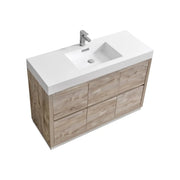 Kube Bath Bliss 48″ Nature Wood Floor Mount Modern Bathroom Vanity - Plumbing Market