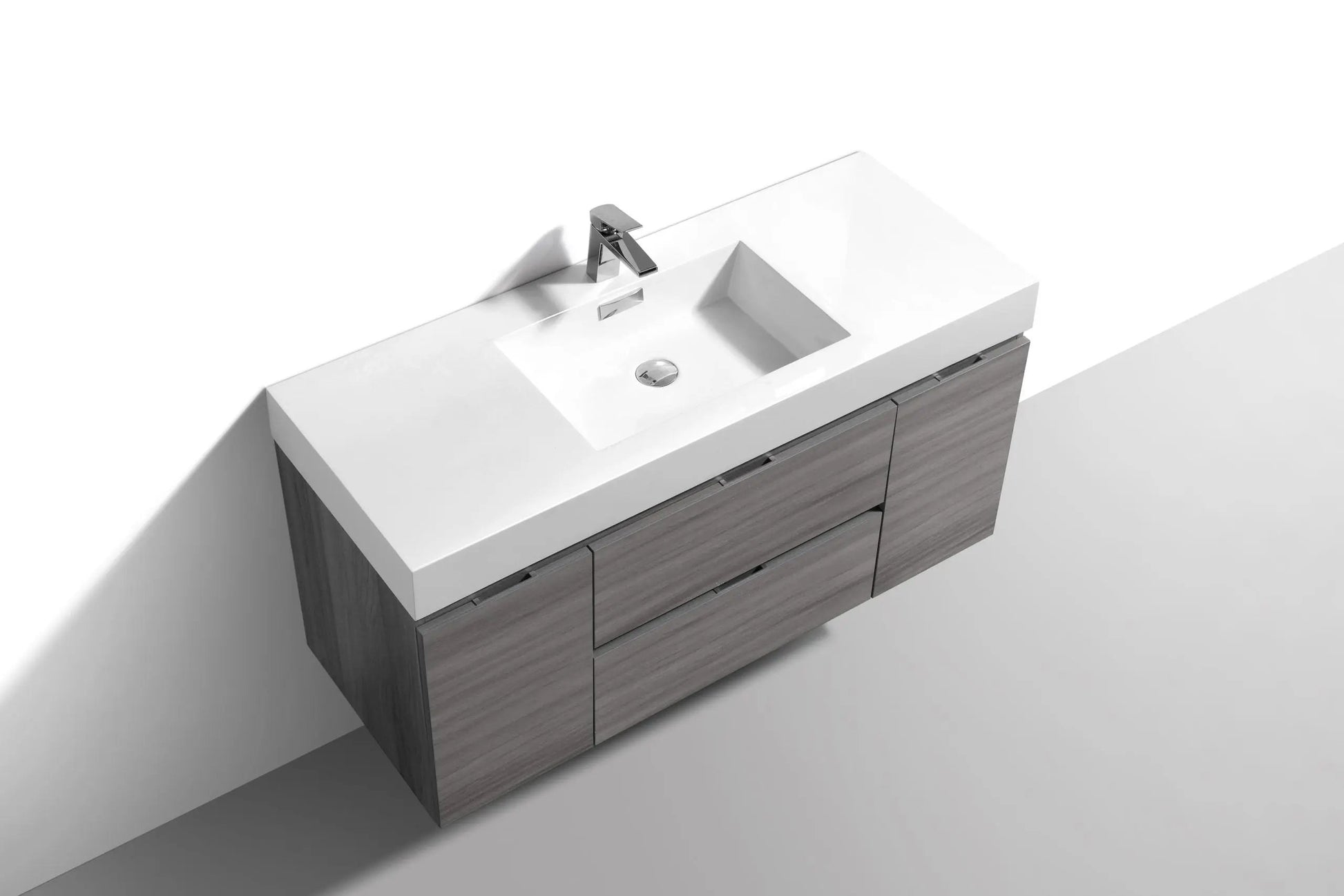 Kube Bath Bliss 48" Vulcan Ash Grey Wall Mount Modern Bathroom Vanity - Plumbing Market
