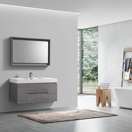 Kube Bath Bliss 48" Vulcan Ash Grey Wall Mount Modern Bathroom Vanity - Plumbing Market