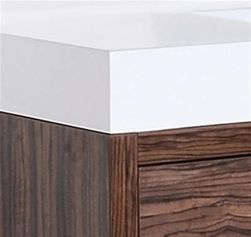 Kube Bath Bliss 48″ Walnut Free Standing Modern Bathroom Vanity - Plumbing Market