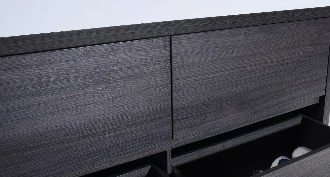 Kube Bath Bliss 60″ Double Sink Gray Oak Free Standing Modern Bathroom Vanity - Plumbing Market