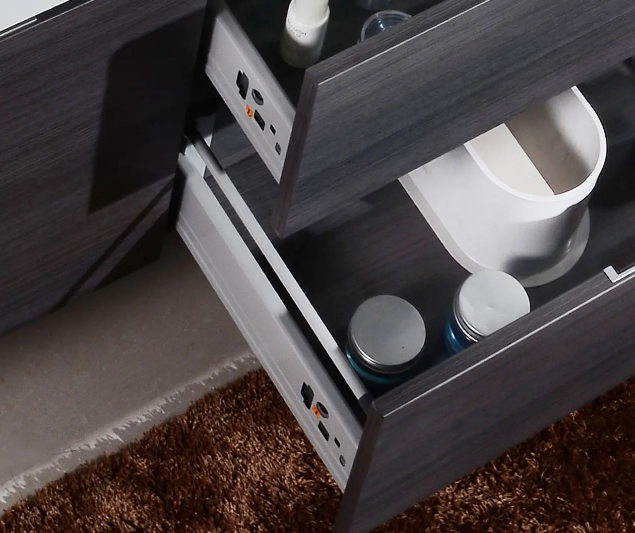 Kube Bath Bliss 60″ Gray Oak Wall Mount Single Sink Modern Bathroom Vanity - Plumbing Market