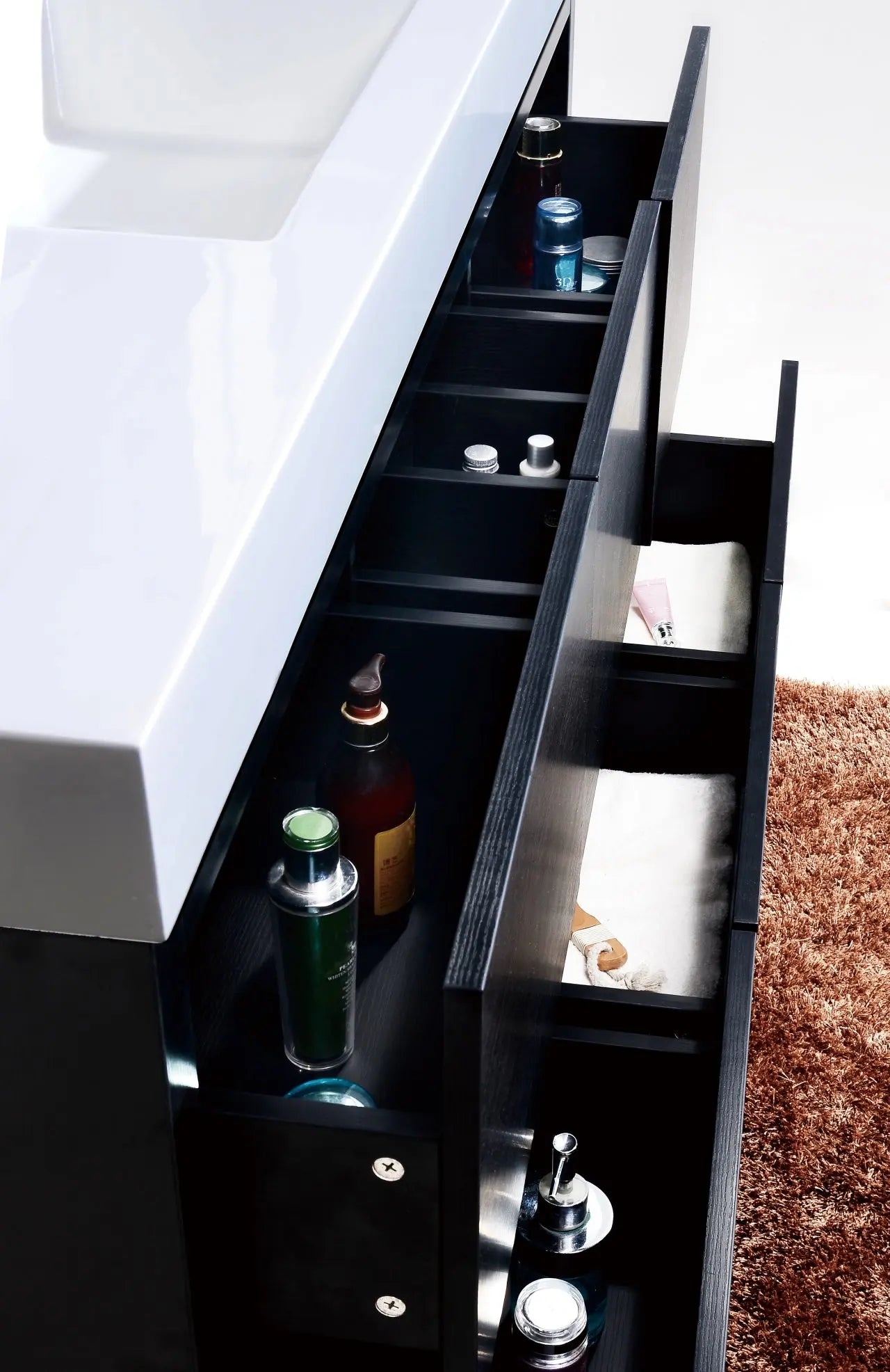 Kube Bath Bliss 60″ Single Sink Black Free Standing Modern Bathroom Vanity - Plumbing Market