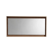 Kube Bath Bosco 60" Framed Mirror With Shelve Honey Oak Finish - Plumbing Market