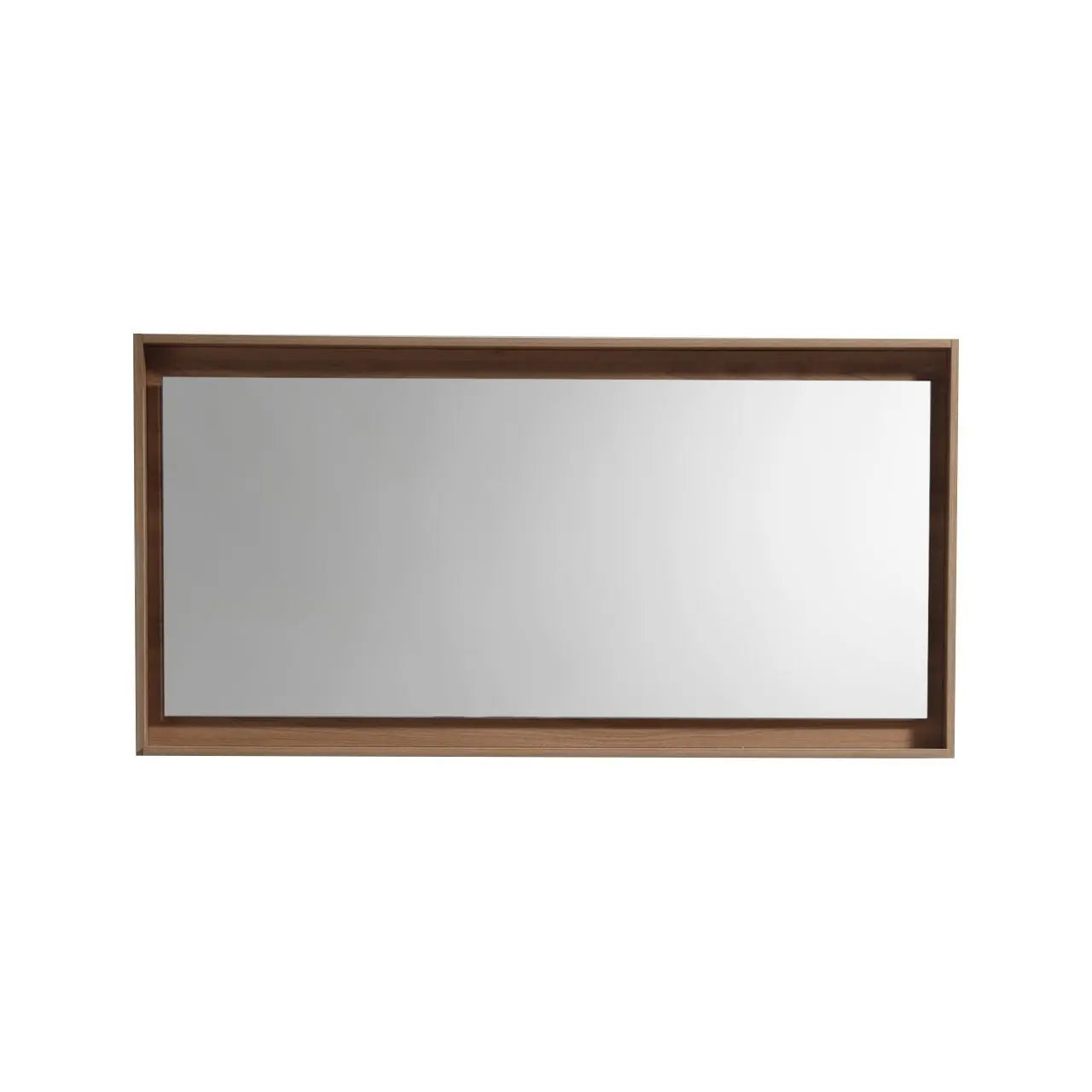 Kube Bath Bosco 60" Framed Mirror With Shelve Honey Oak Finish - Plumbing Market