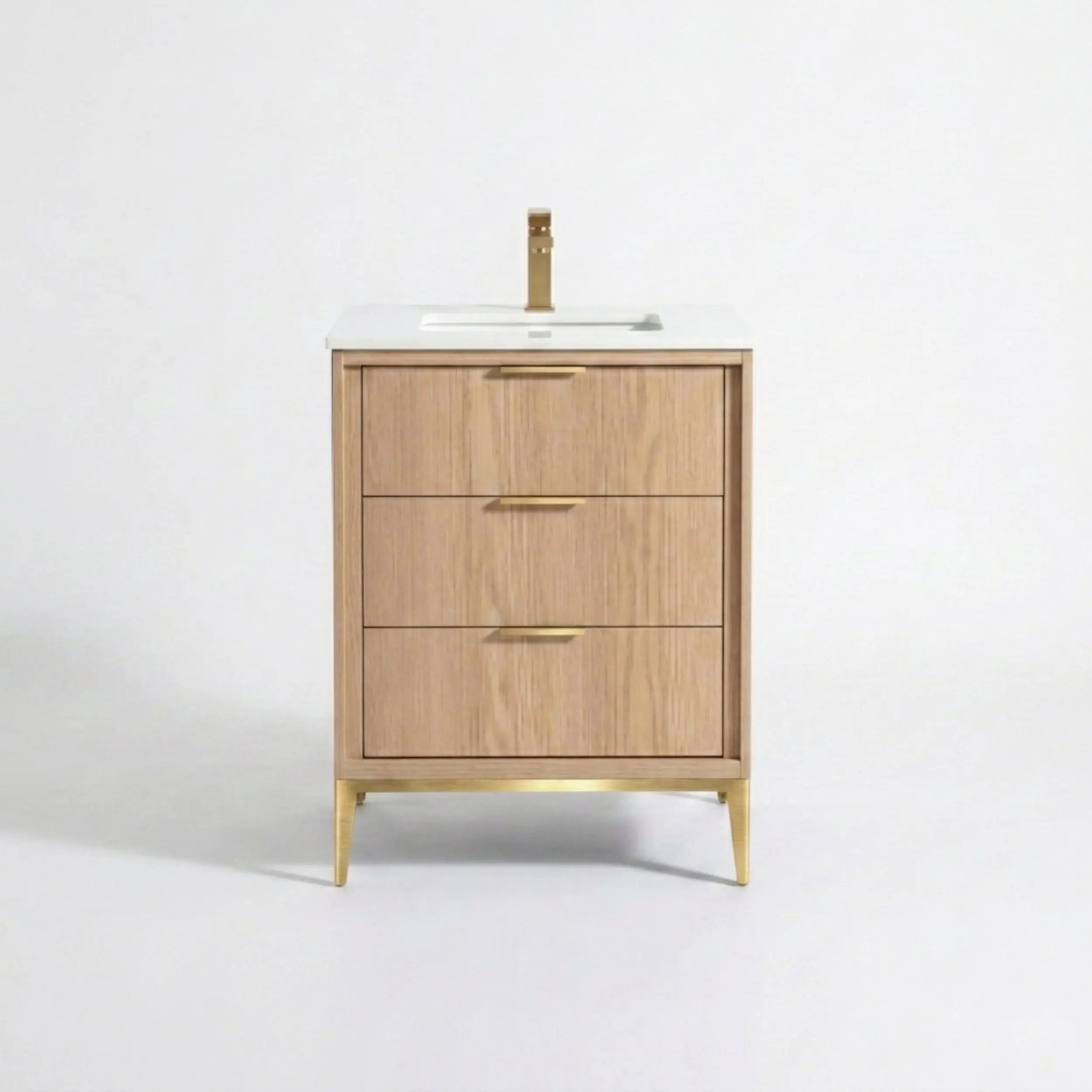 Kube Bath Divani 30” Oakwood Vanity W/ Quartz Counter Top