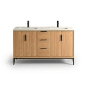 Kube Bath Divani 60” Oakwood Vanity W/ Quartz Counter Top