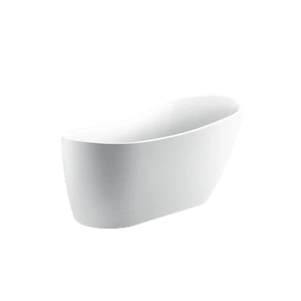 Kube Bath Kube 66.9 Inch White Freestanding Bathtub End Drain - Plumbing Market