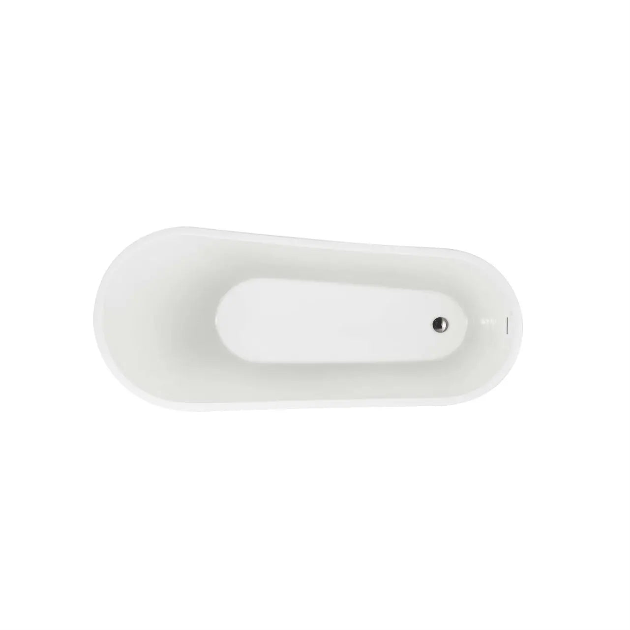 Kube Bath Kube 66.9 Inch White Freestanding Bathtub End Drain - Plumbing Market