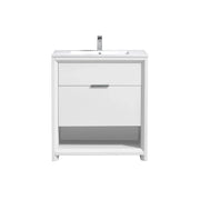 Kube Bath Nudo 32″ Modern Bathroom Vanity in High Gloss White Finish - Plumbing Market