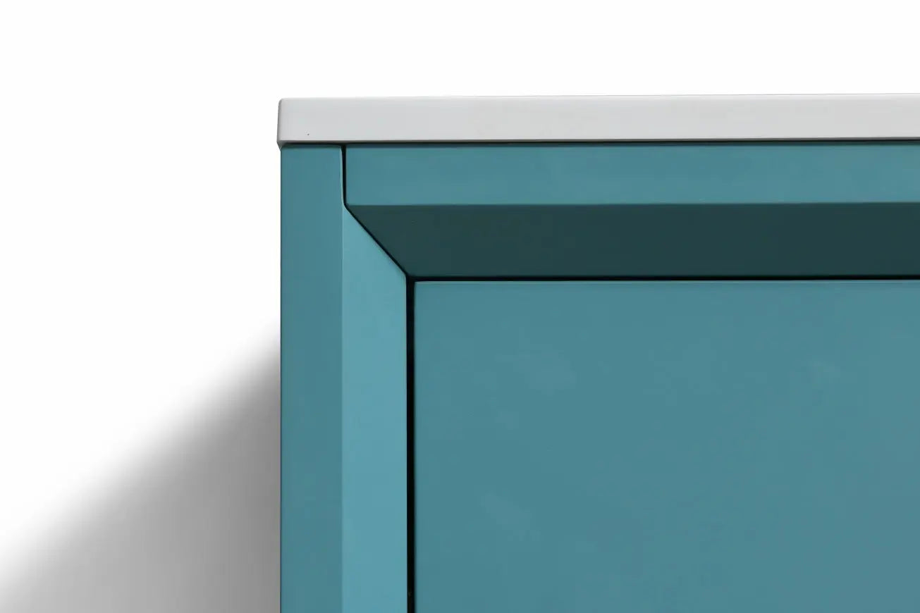 Kube Bath Nudo 36″ Modern Bathroom Vanity in Teal Green Finish - Plumbing Market