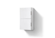 Kube Bath Small Bathroom High Gloss White Linen Side Cabinet w/ 2 Storage Areas - Plumbing Market