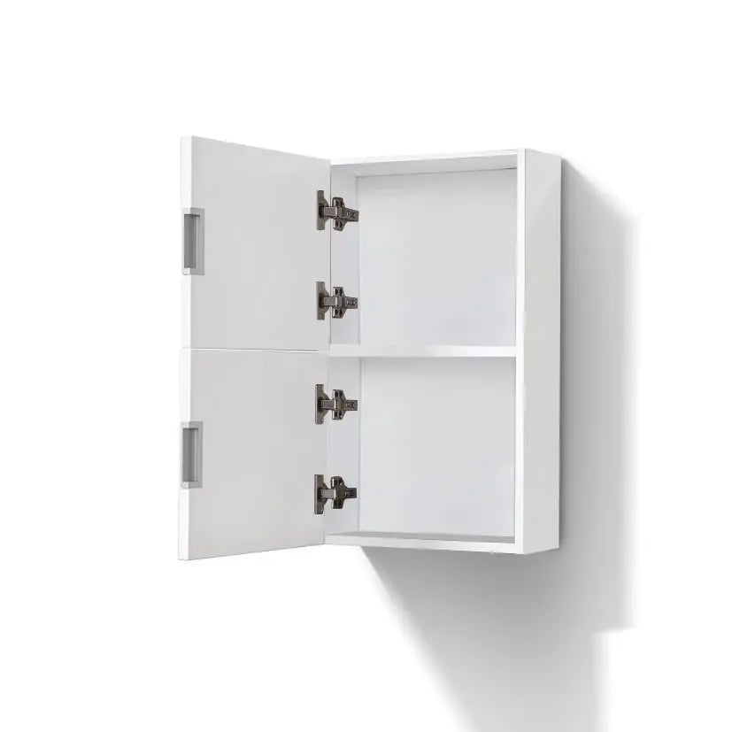 Kube Bath Small Bathroom High Gloss White Linen Side Cabinet w/ 2 Storage Areas - Plumbing Market