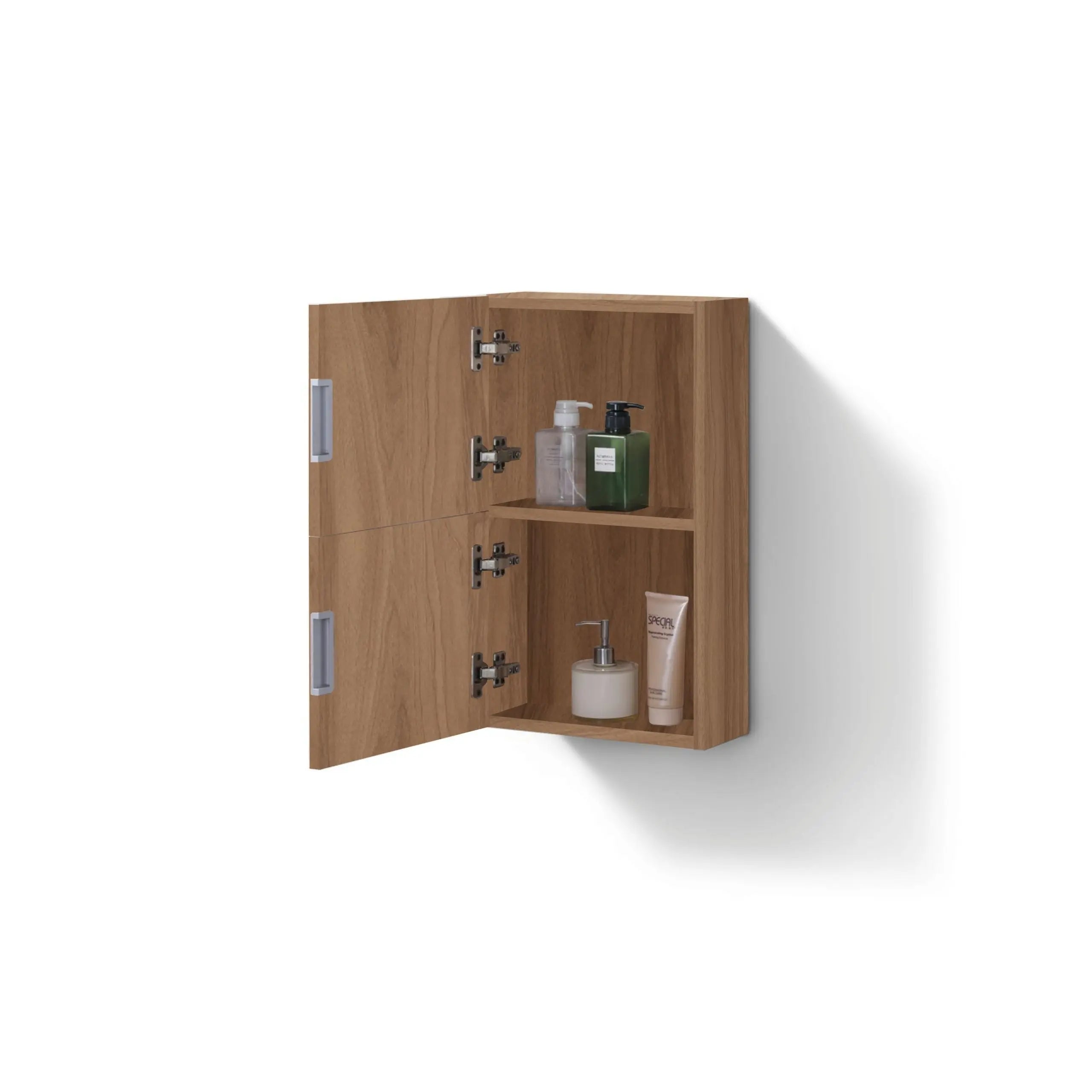 Kube Bath Small Bathroom Linen Side Cabinet w/ 2 Storage Areas