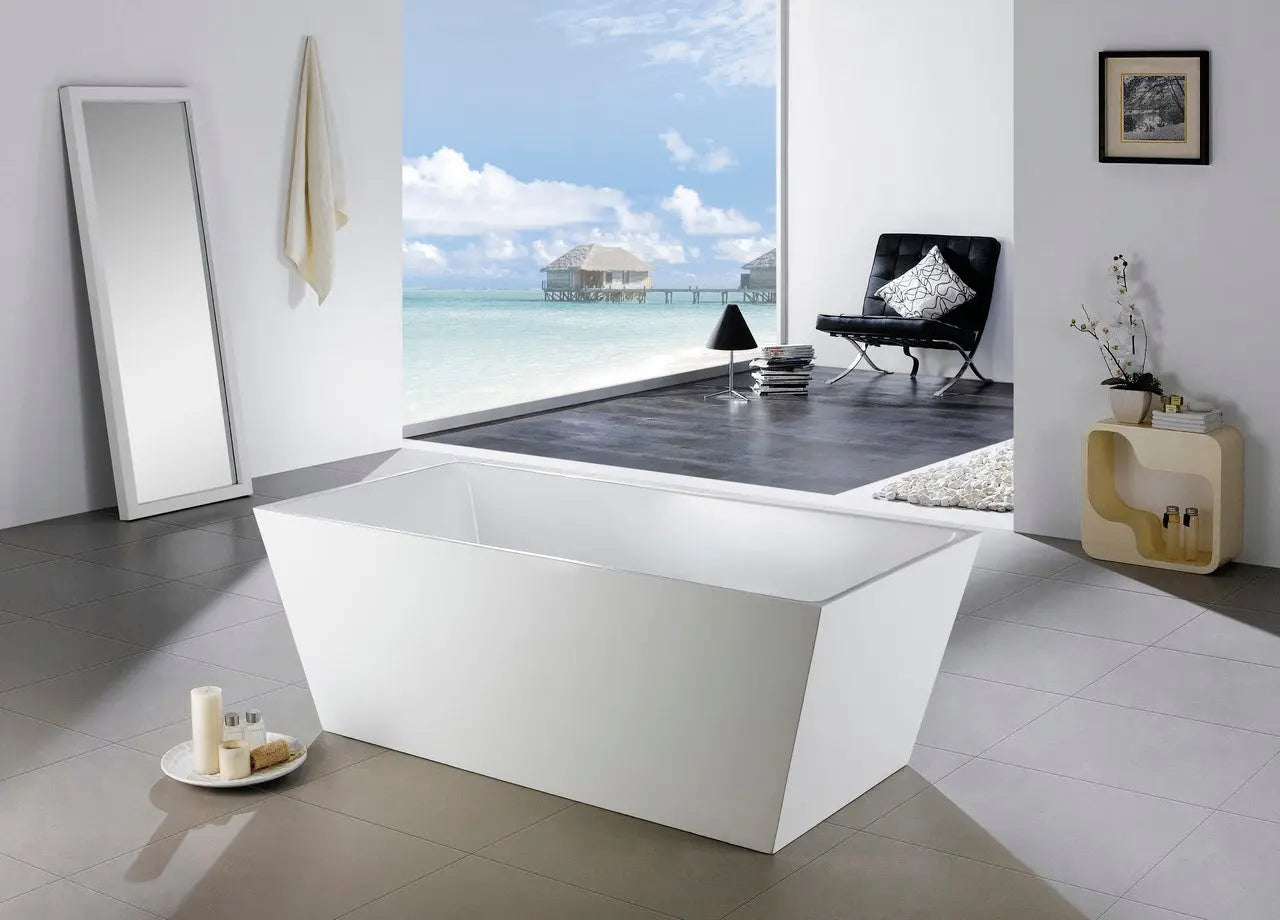 Kube Bath Squadra 59 Inch Free Standing Bathtub - Plumbing Market