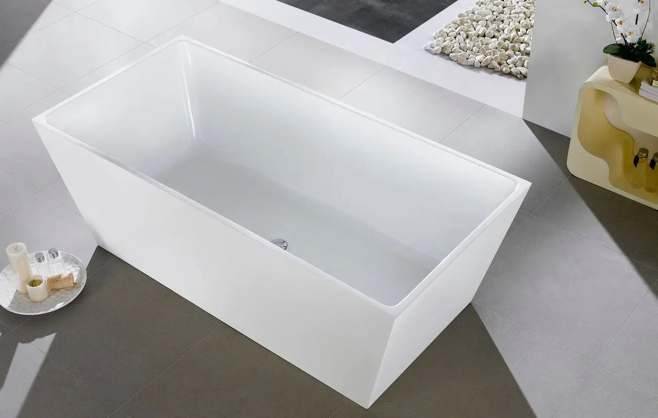 Kube Bath Squadra 59 Inch Free Standing Bathtub - Plumbing Market