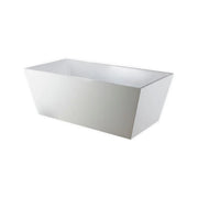 Kube Bath Squadra 67 Inch Free Standing Bathtub White - Plumbing Market