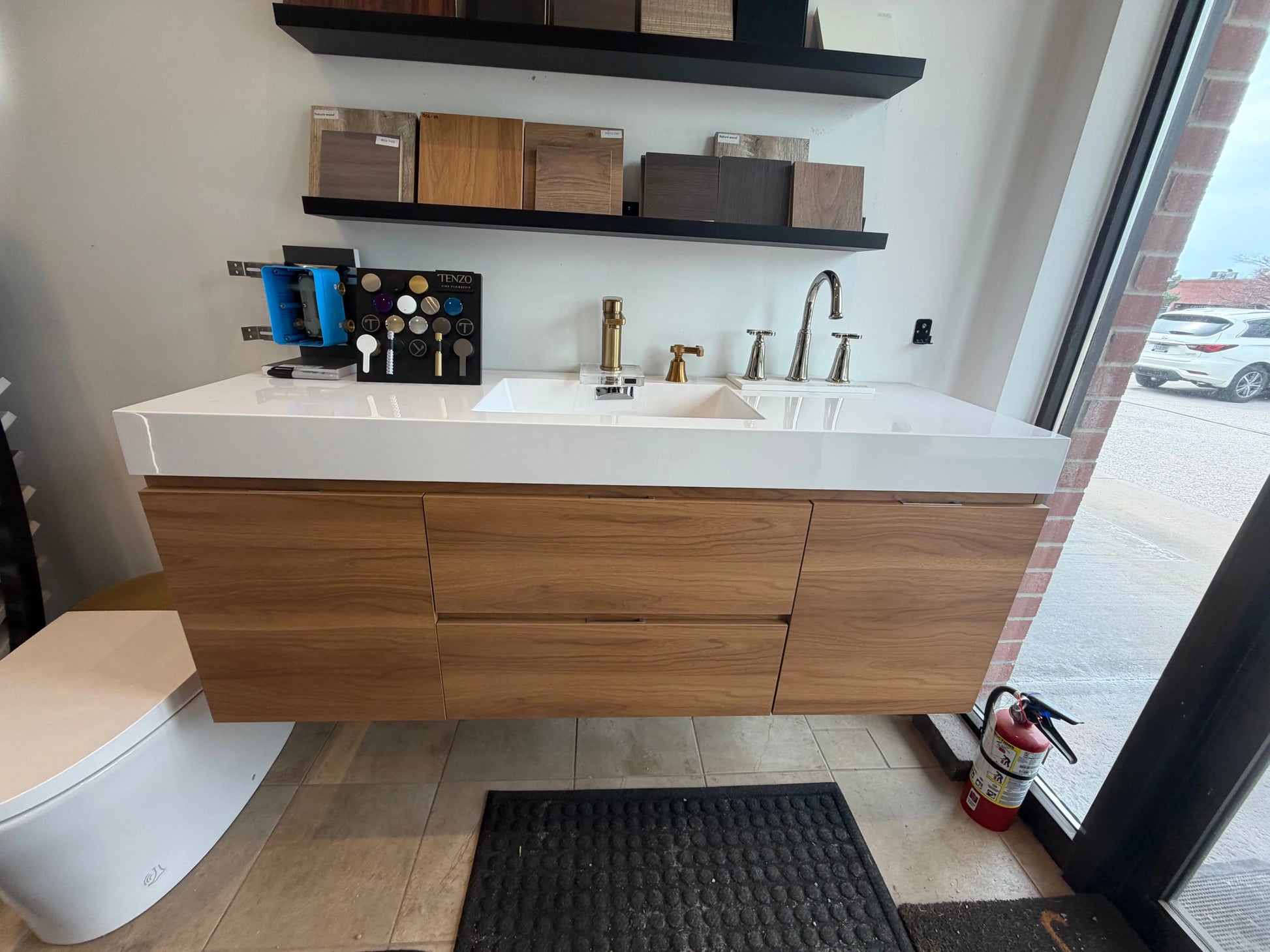 Kube bath Bliss 60 inch Honey Oak Floor Model Vanity - Plumbing Market