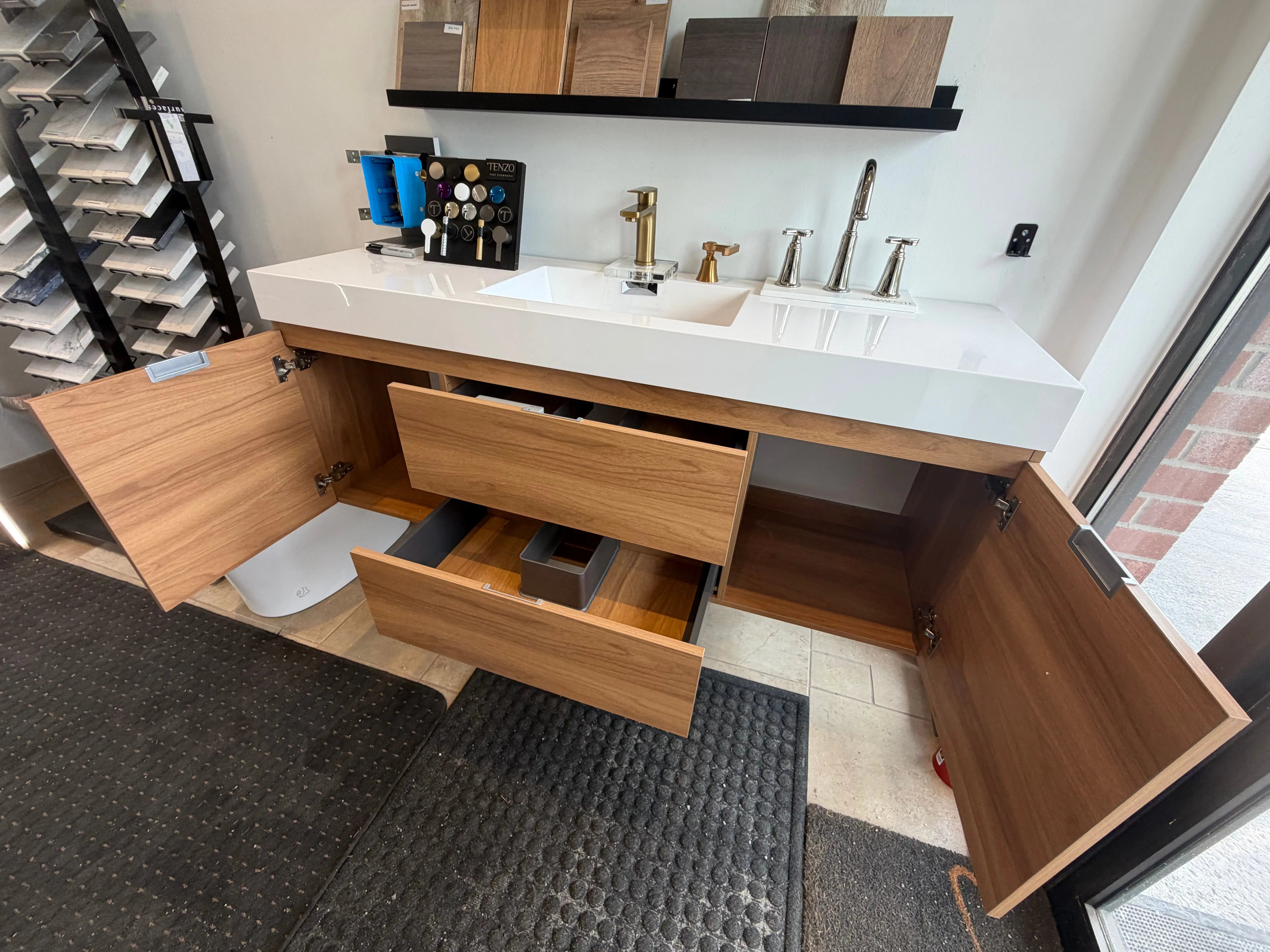 Kube bath Bliss 60 inch Honey Oak Floor Model Vanity - Plumbing Market