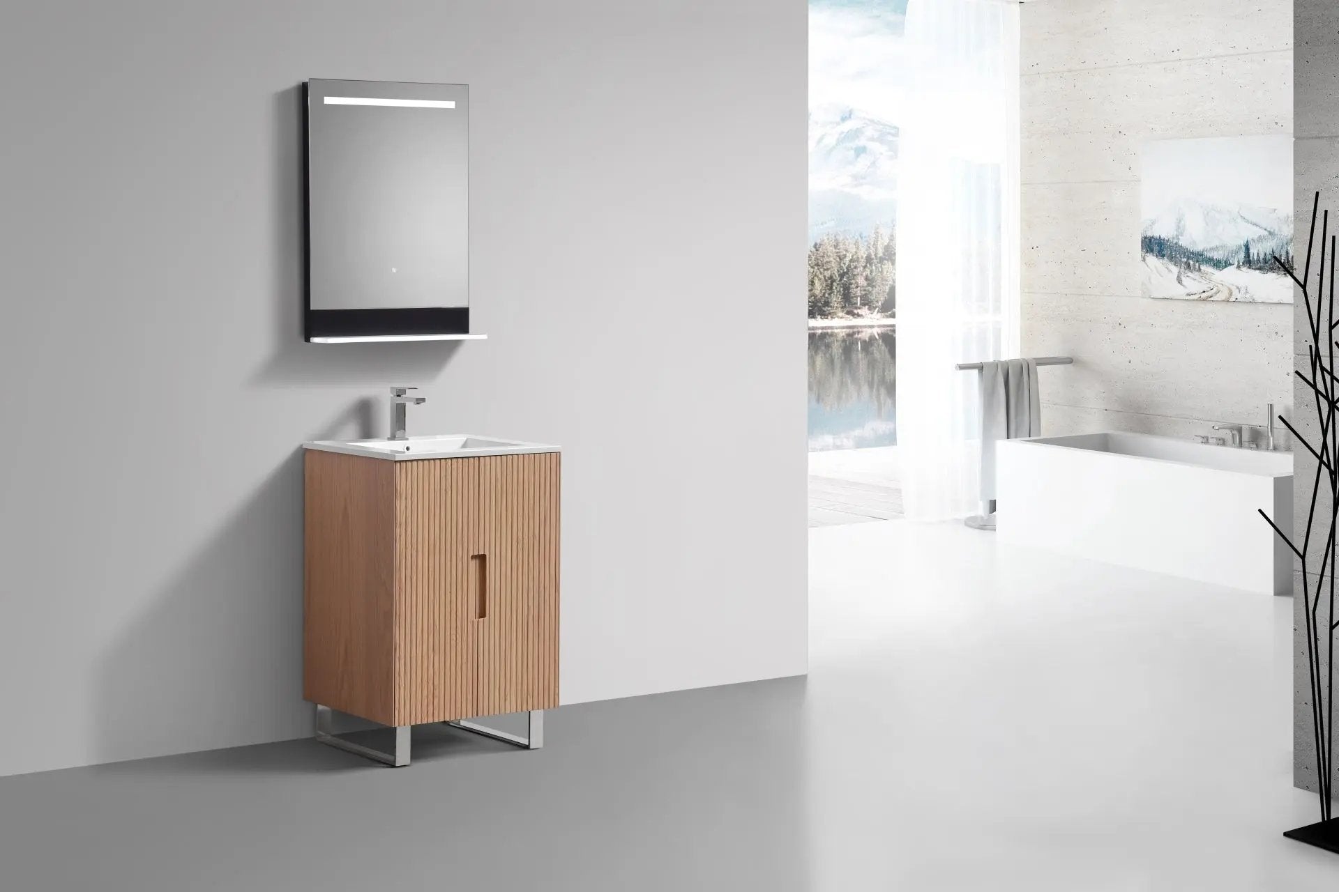 KubeBath 24” Fiore Free Standing Bathroom Vanity FSKSW24 - Plumbing Market