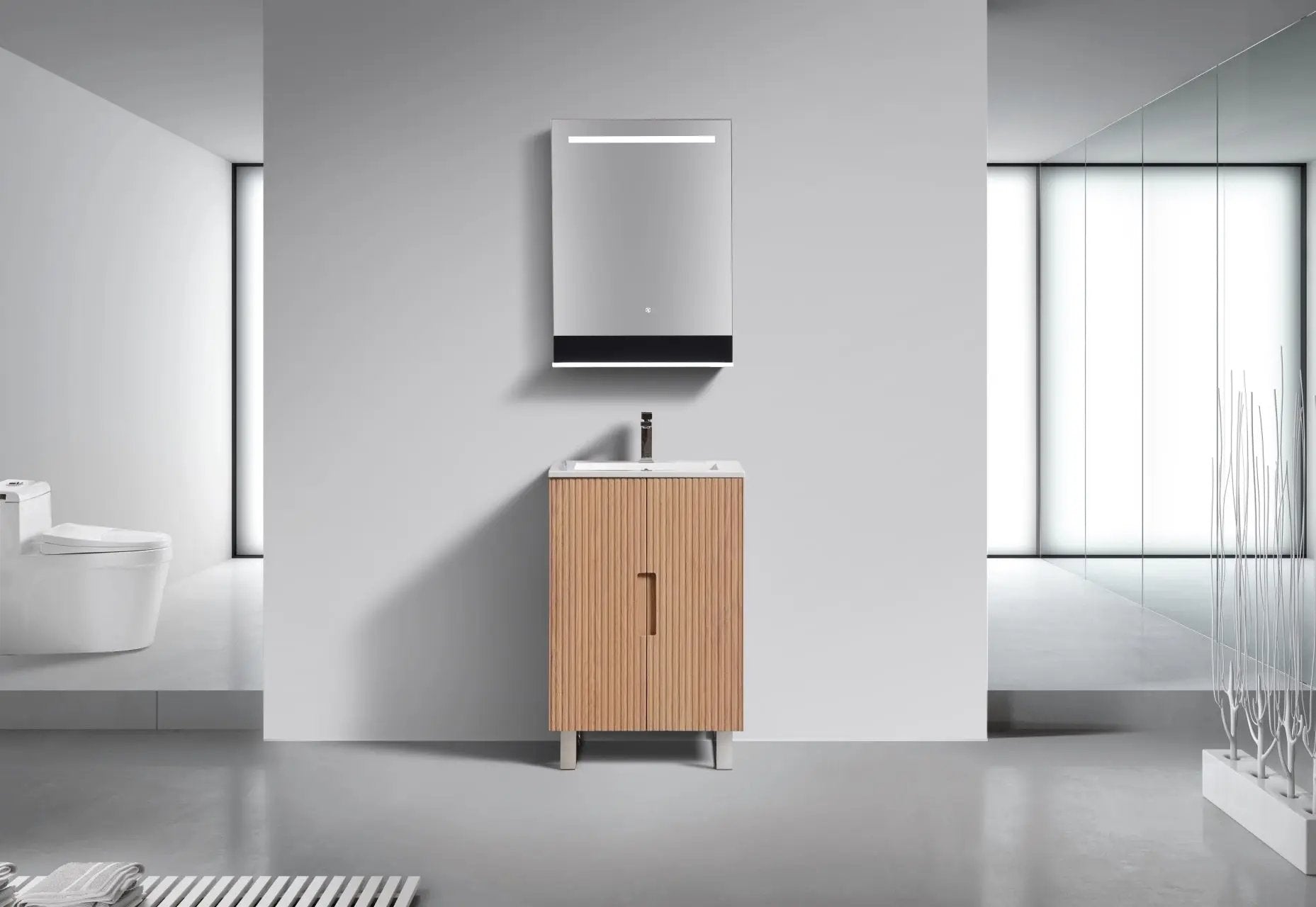 KubeBath 24” Fiore Free Standing Bathroom Vanity FSKSW24 - Plumbing Market