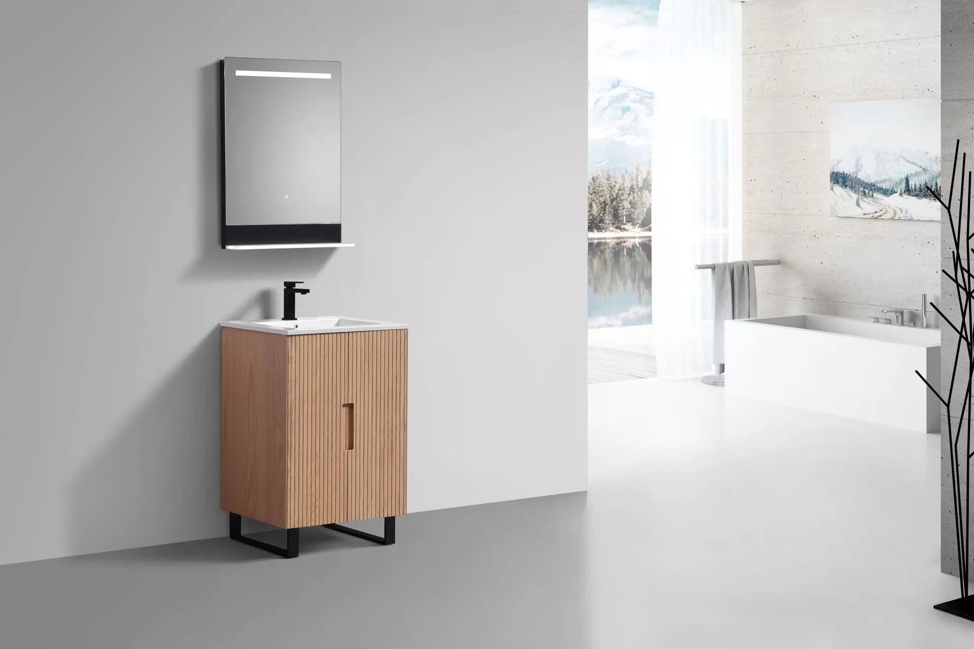 KubeBath 24” Fiore Free Standing Bathroom Vanity FSKSW24 - Plumbing Market