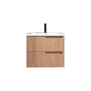 KubeBath 24” Fiore Modern Wall Mount Bathroom Vanity – Oakwood - Plumbing Market