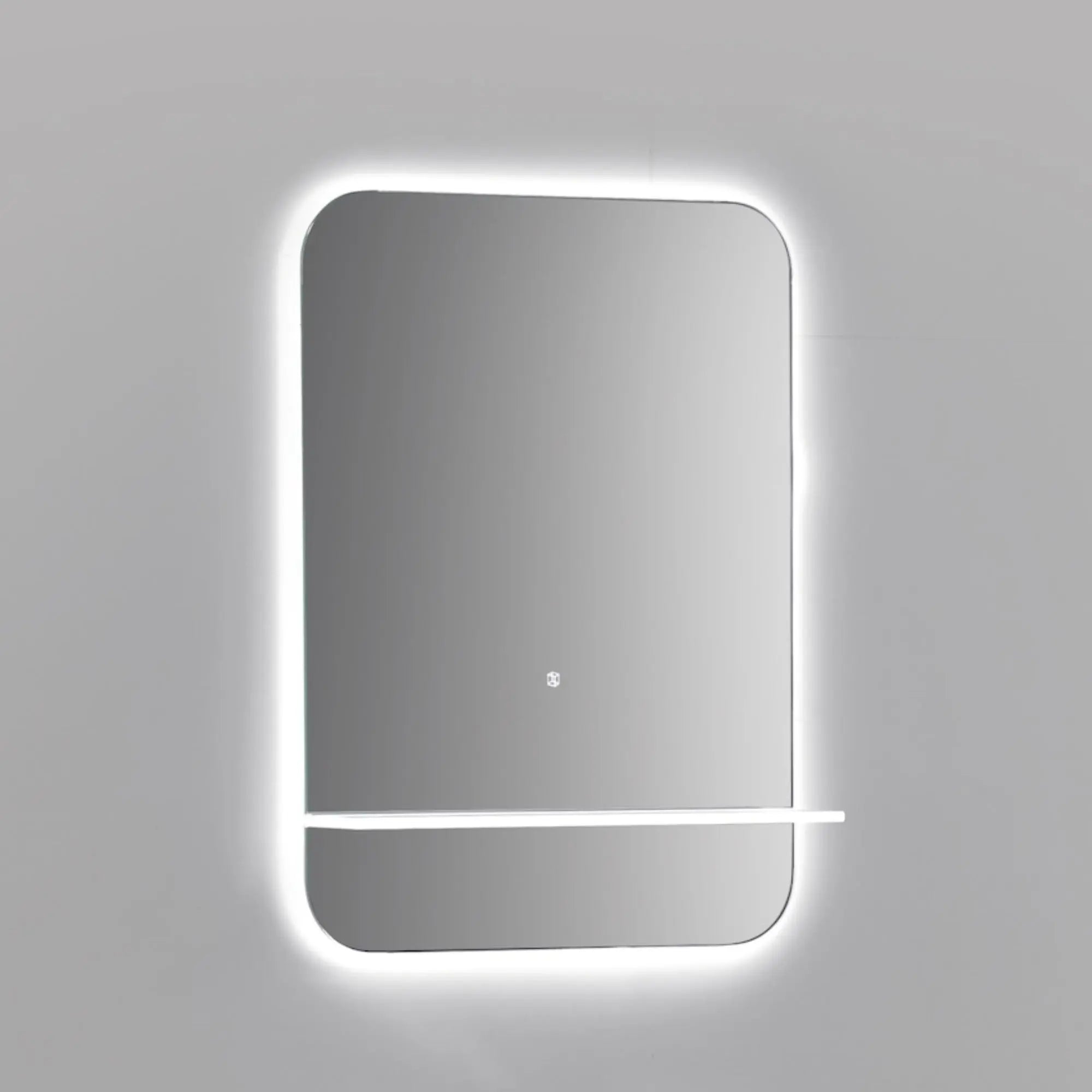 Kubebath Lumino 24” LED Mirror with LED Acrylic Shelf