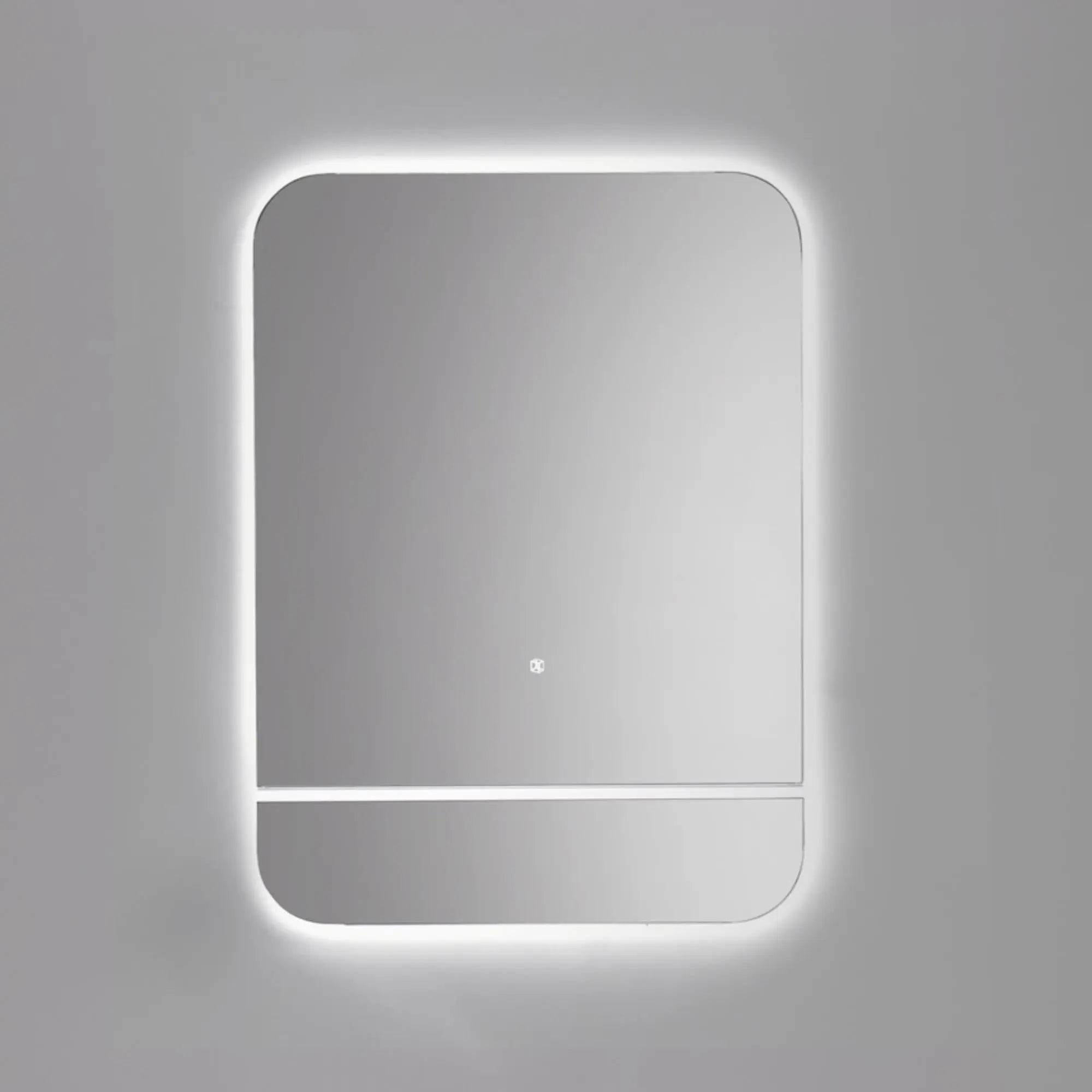Kubebath Lumino 24” LED Mirror with LED Acrylic Shelf