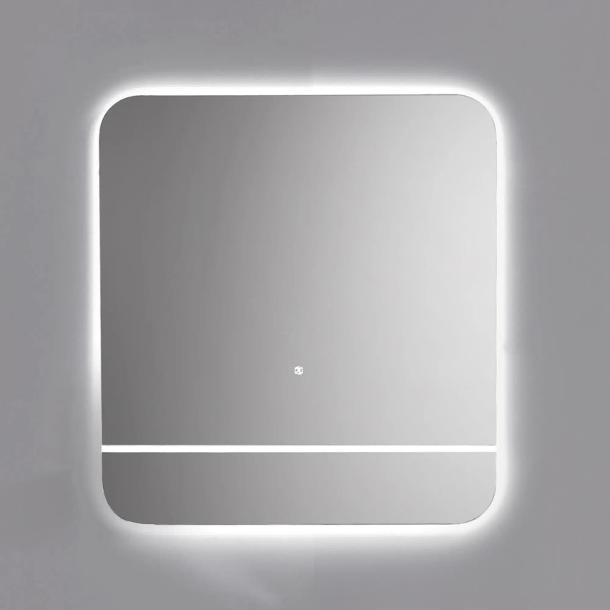 Kubebath Lumino 30” LED Mirror with LED Acrylic Shelf