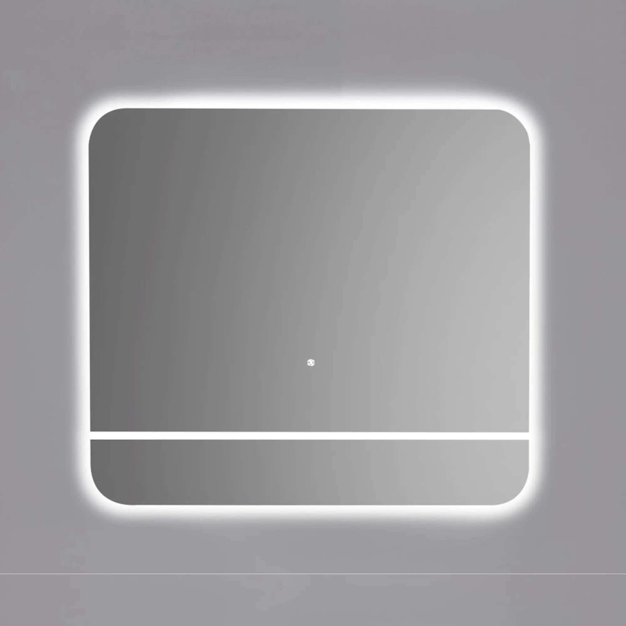 Kubebath Lumino 36” LED Mirror with LED Acrylic Shelf
