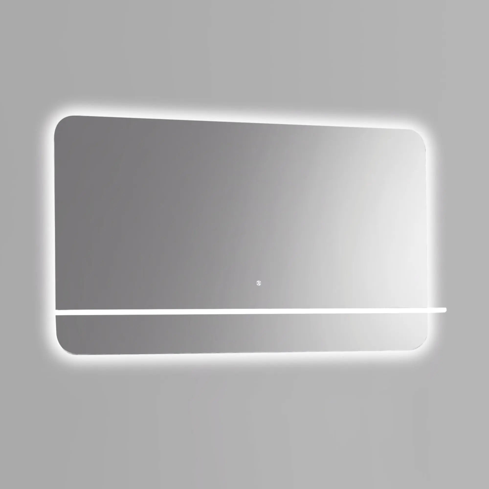 Kubebath Lumino 60” LED Mirror with LED Acrylic Shelf
