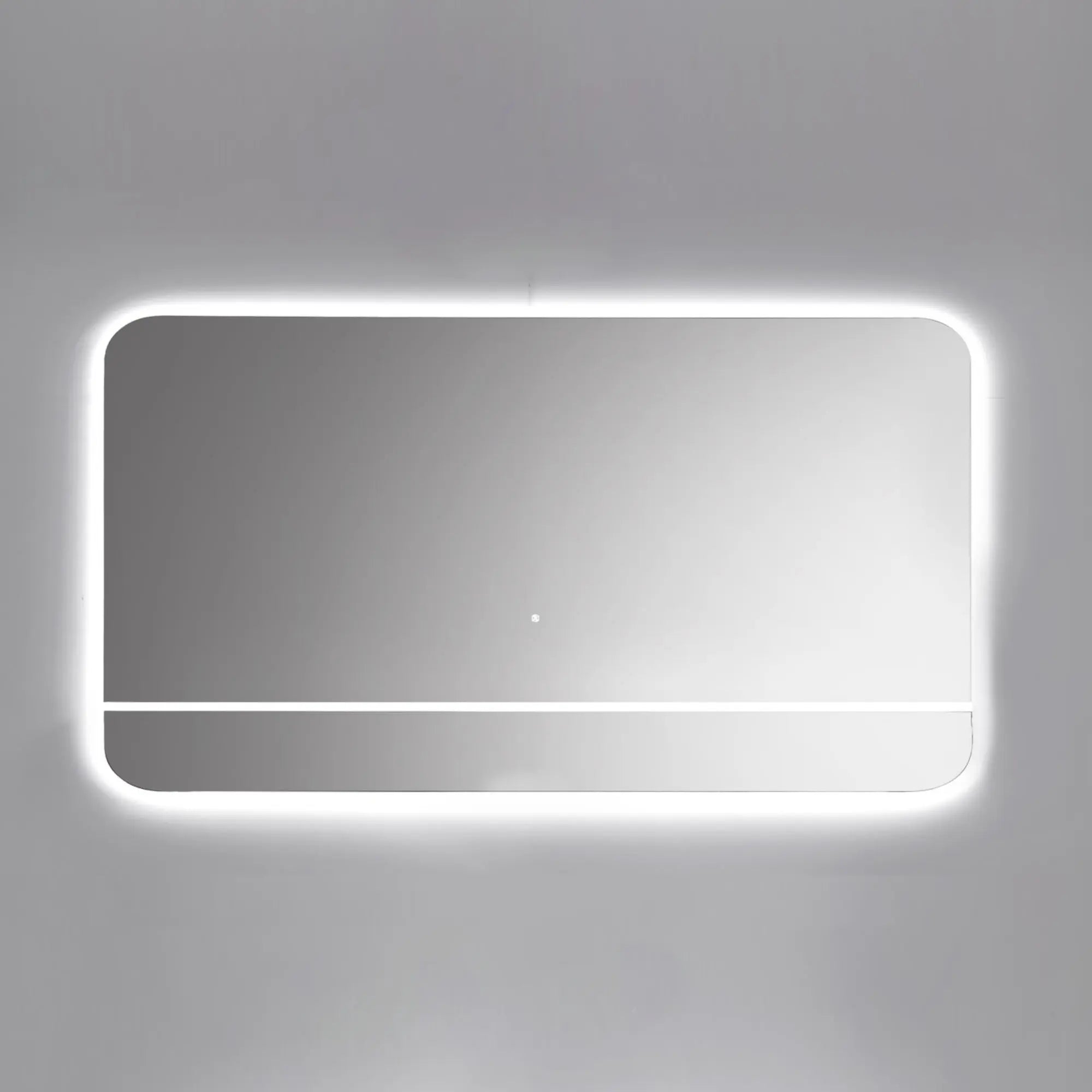 Kubebath Lumino 60” LED Mirror with LED Acrylic Shelf