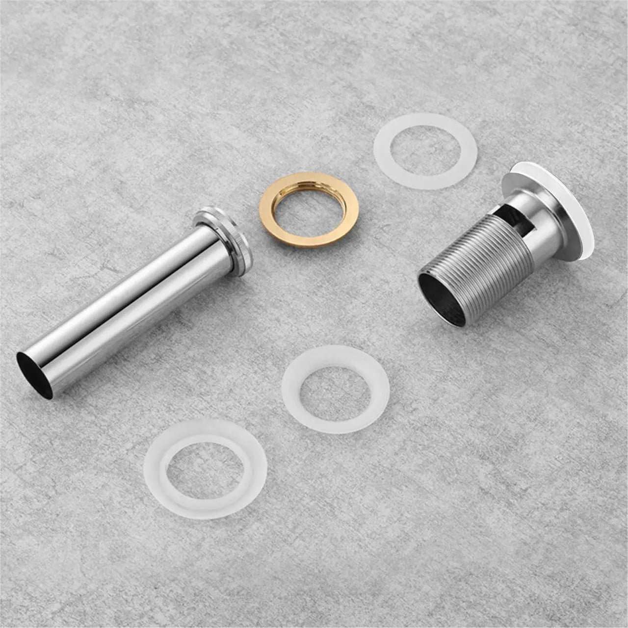 Kubebath Solid Brass Construction Pop-up Drain With White Ceramic Finish – With Overflow - Plumbing Market