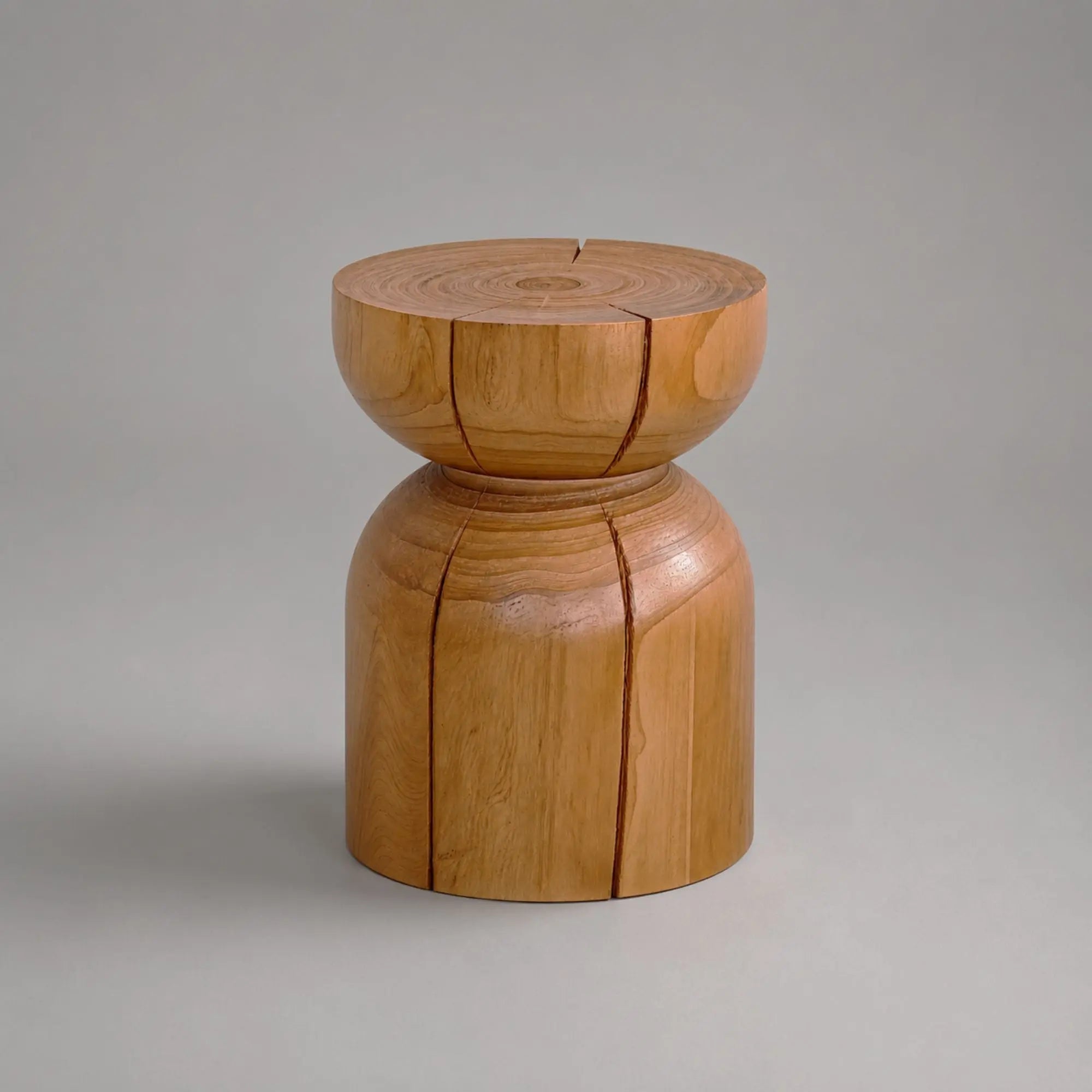 Kubebath Solid New Zealand Pine Capsule Accent Stool & Side Table