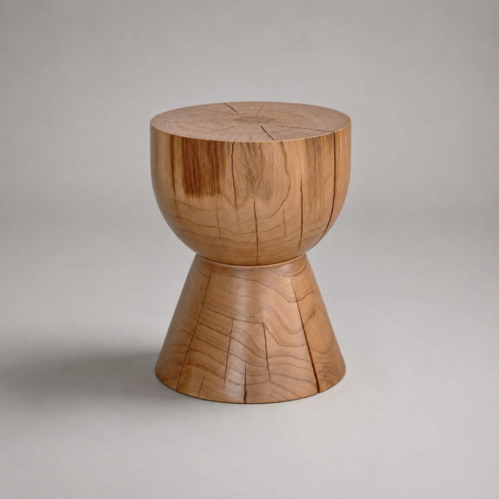 Kubebath Solid New Zealand Pine Chalice Accent Stool & Side Table