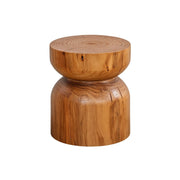 Kubebath Solid New Zealand Pine Smooth Capsule Accent Stool & Side Table