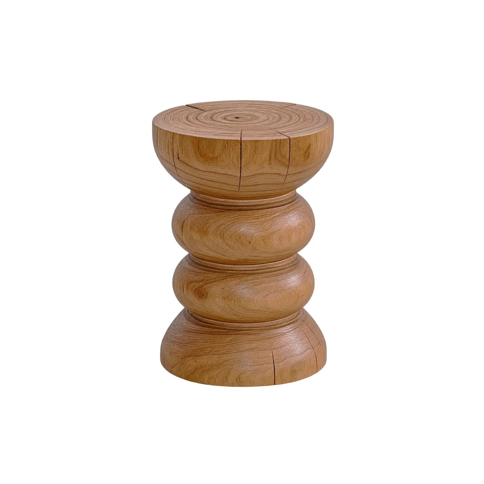 Kubebath Solid New Zealand Pine Totem Accent Stool & Side Table