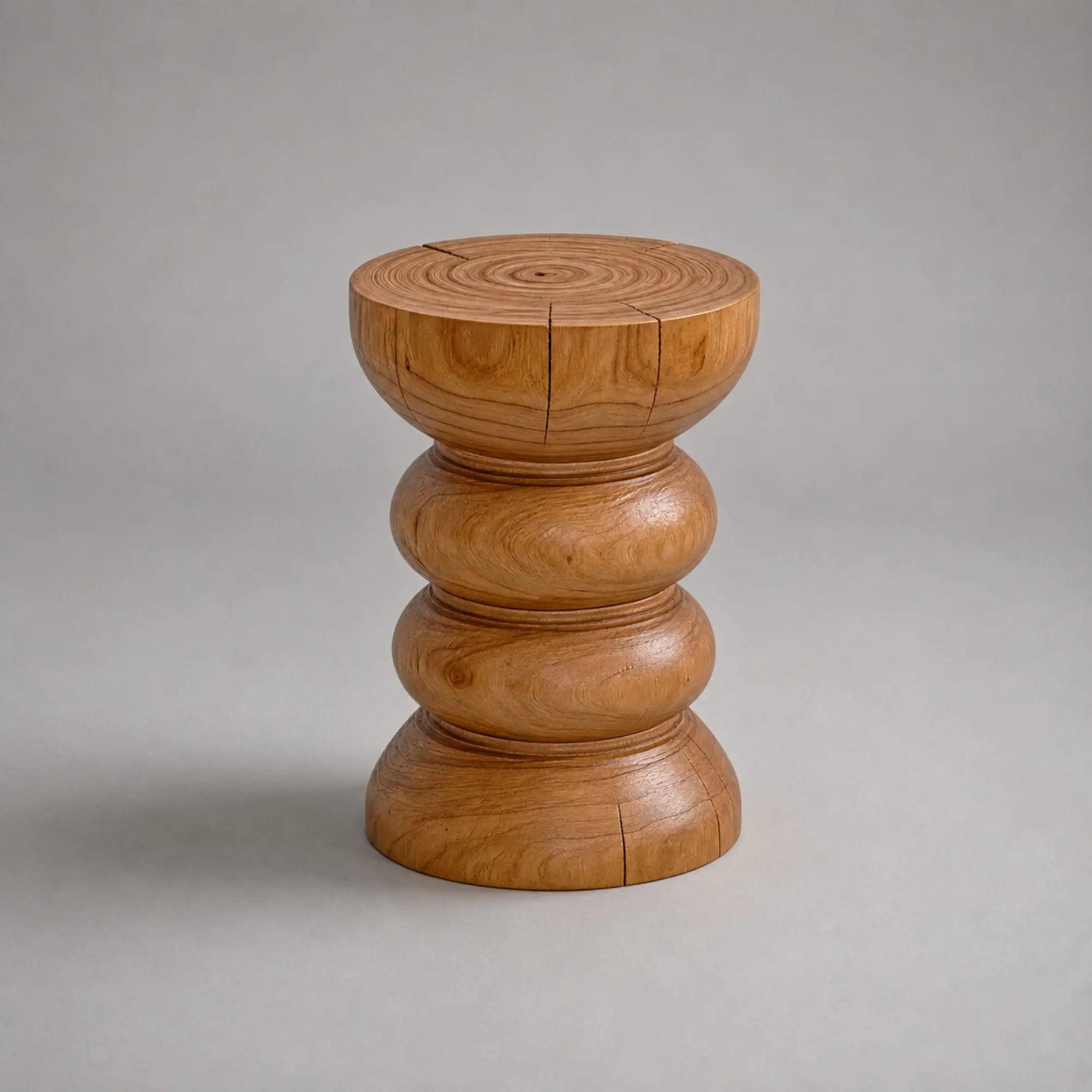 Kubebath Solid New Zealand Pine Totem Accent Stool & Side Table