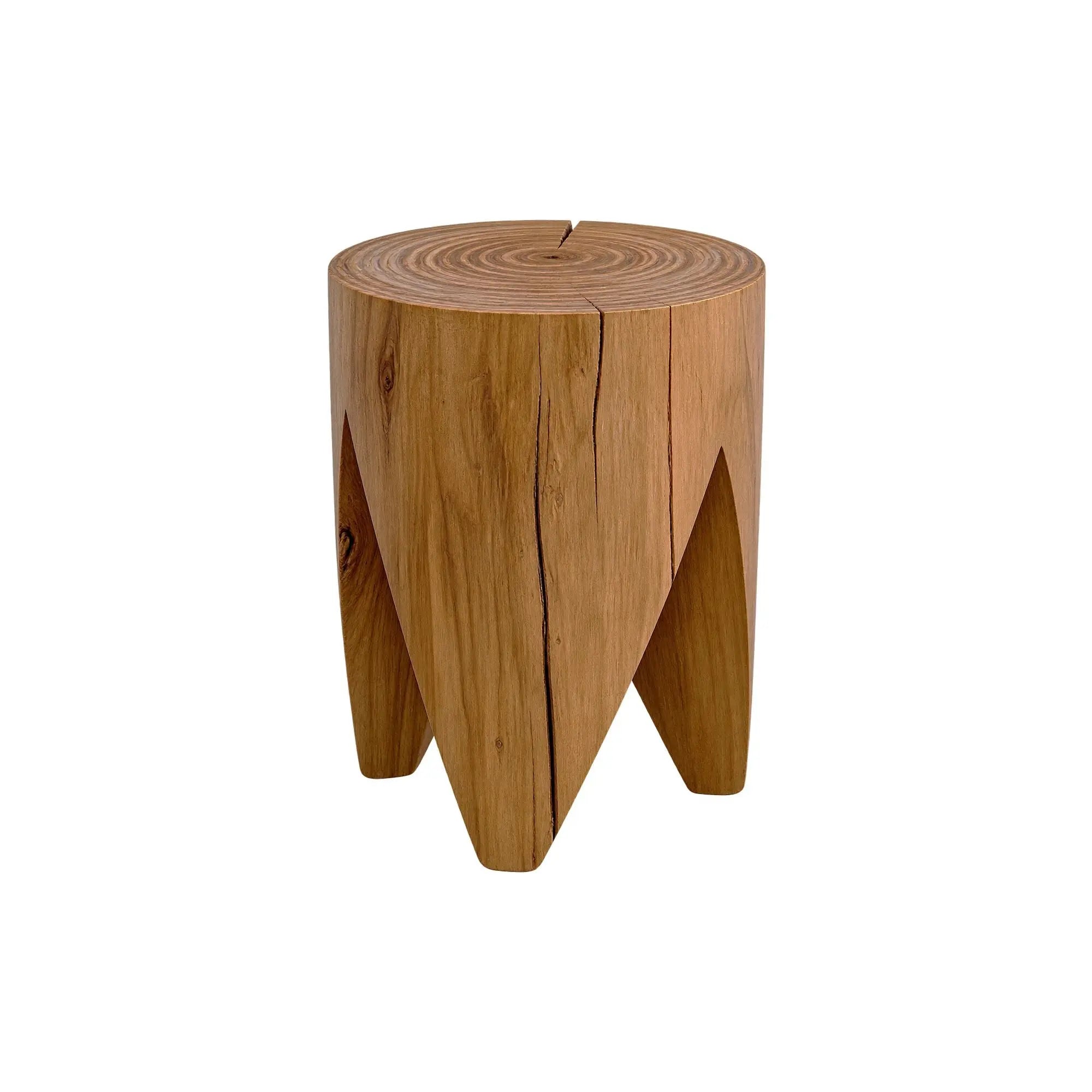 Kubebath Solid New Zealand Pine Tripod Arch Accent Stool & Side Table