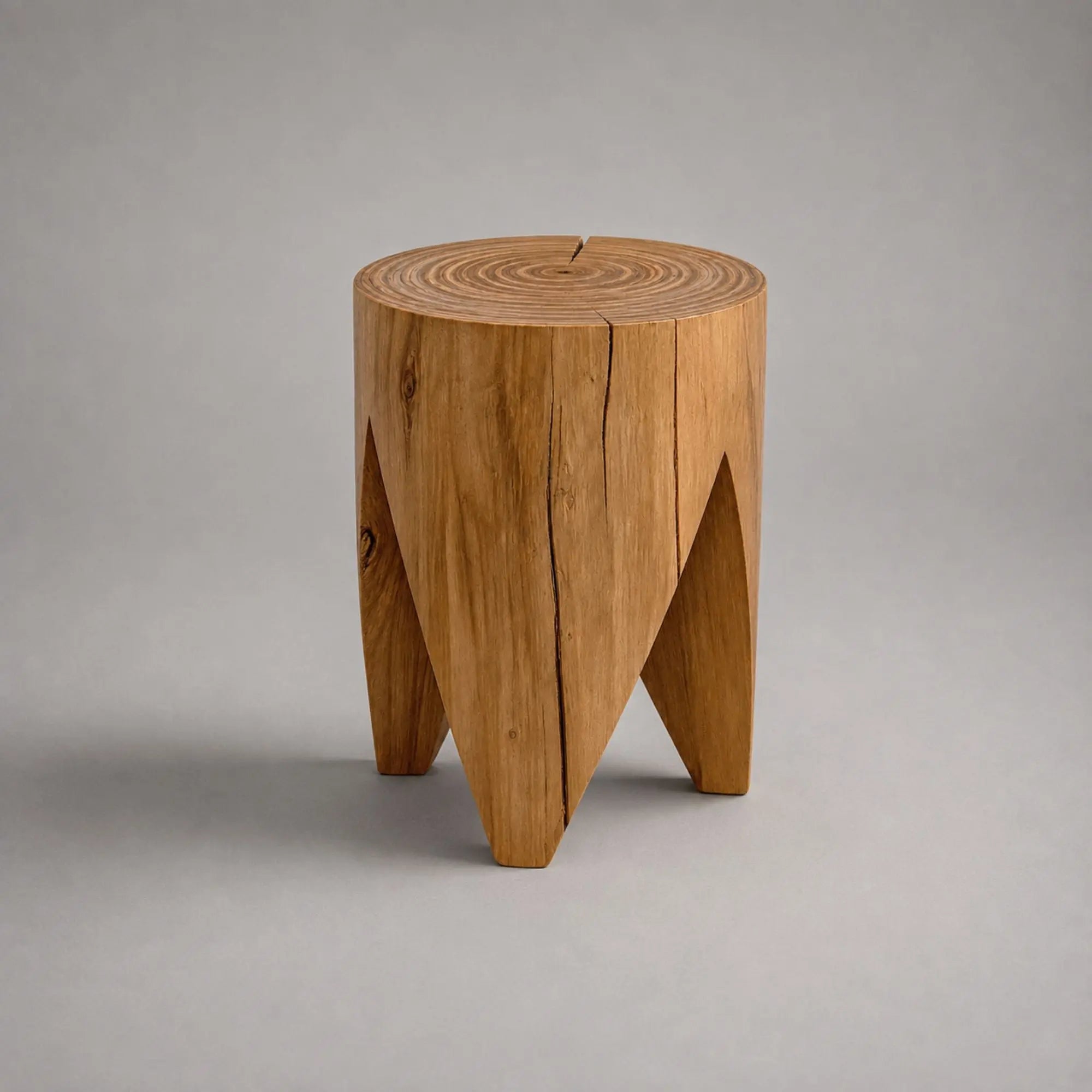 Kubebath Solid New Zealand Pine Tripod Arch Accent Stool & Side Table