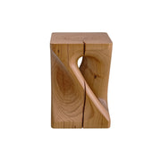 Kubebath Solid New Zealand Pine Twist Accent Stool & Side Table
