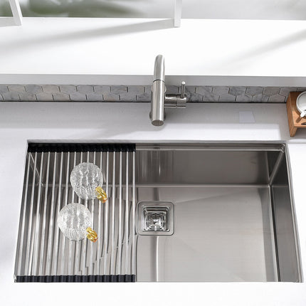 Kodaen 32" Workstation Under Mount Single Bowl Kitchen Sink 16G Kodaen