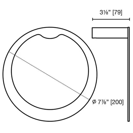 Laloo Farrow Hand Towel Ring Brushed Nickel - Plumbing Market