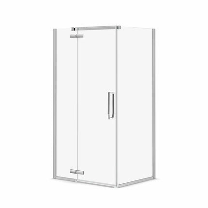 Link Rectangular 42 x 34 x 75 in. 8mm Pivot Shower Door for Corner Installation with Clear glass in Chrome - Plumbing Market