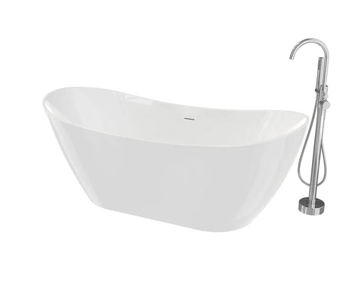 Linosa Freestanding Tub Faucet with Handshower in Chrome - Plumbing Market